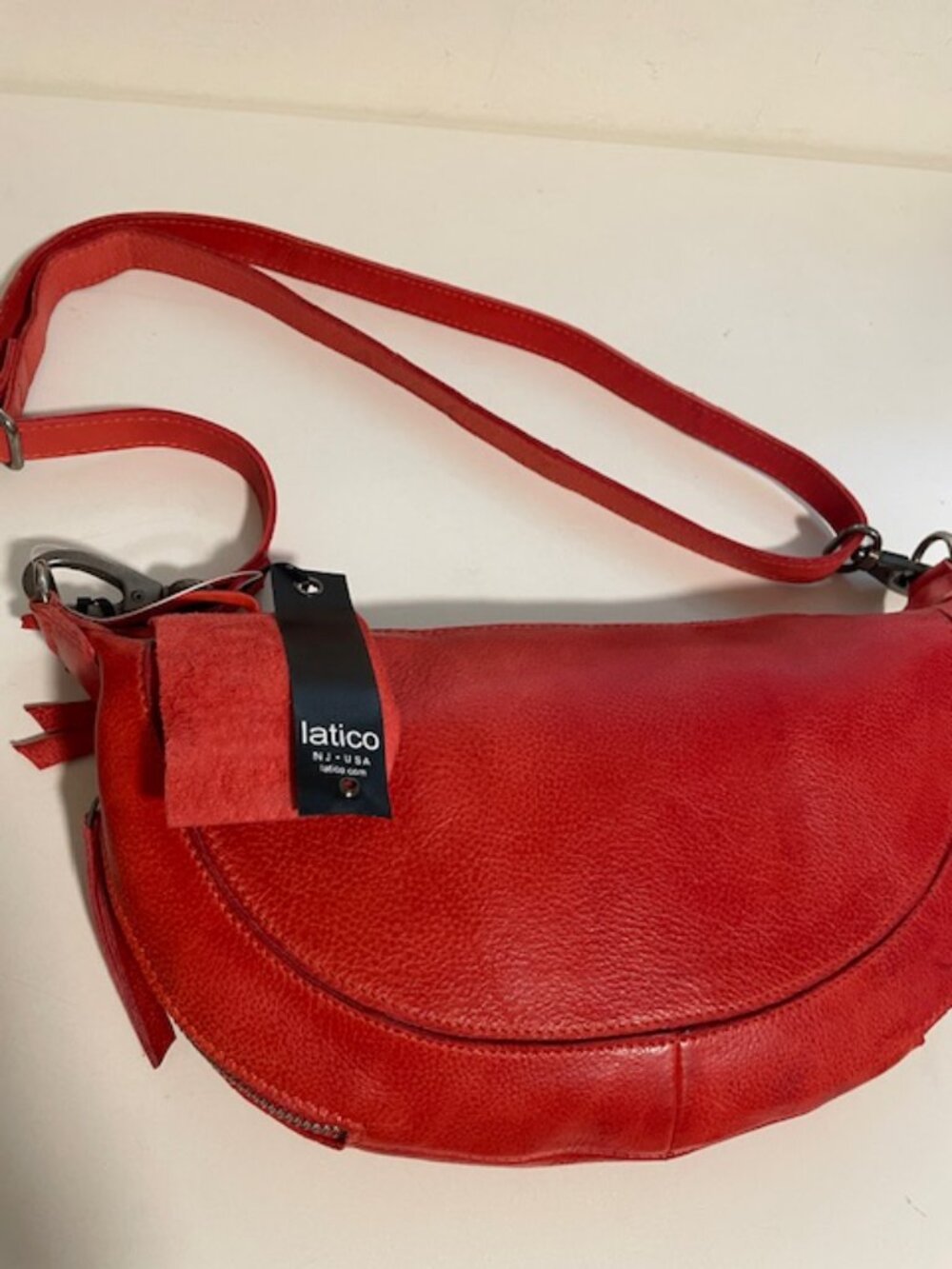 Latico Leathers Sling Crossbody Bag –Red NEW